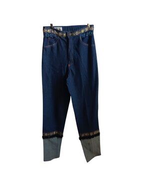 Western Stretch 10 28x29 J Harris Vintage Jeans Womens Beaded Trim Embellished